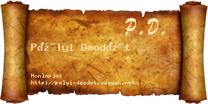 Pályi Deodát névjegykártya